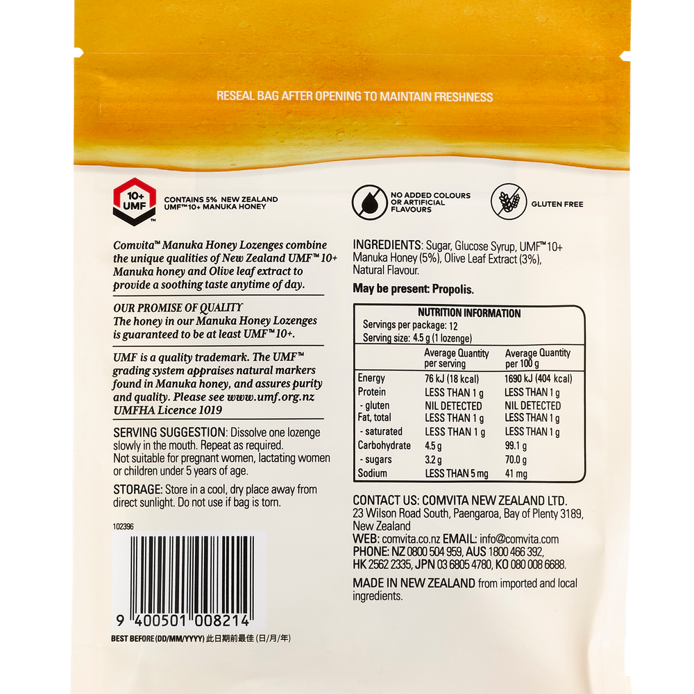 
                  
                    Manuka Honey Lozenges with Olive Leaf Extract
                  
                