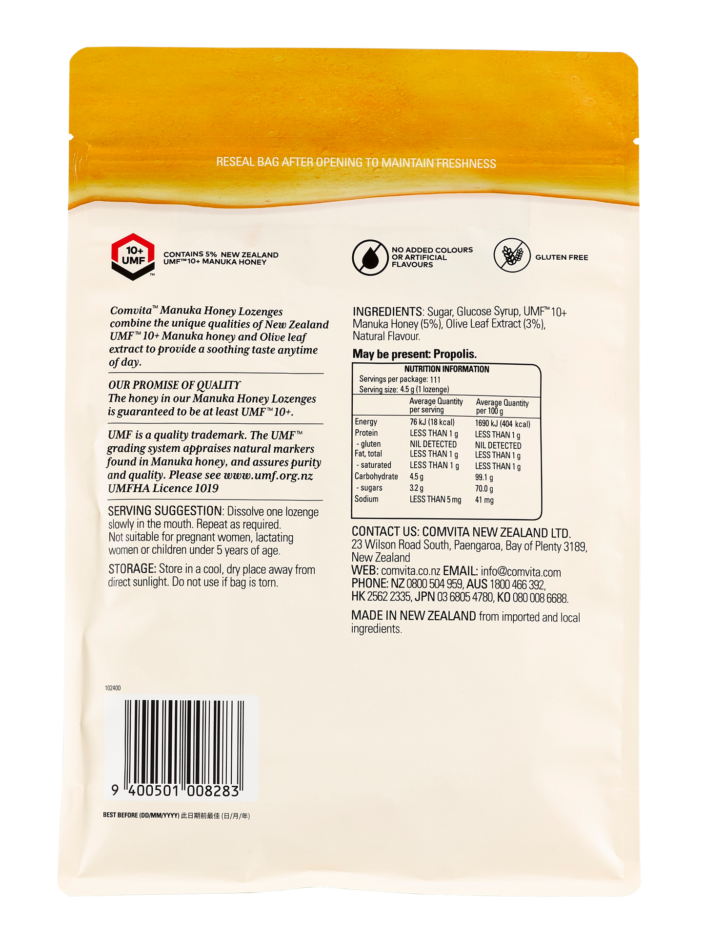 
                  
                    Manuka Honey Lozenges with Olive Leaf Extract
                  
                