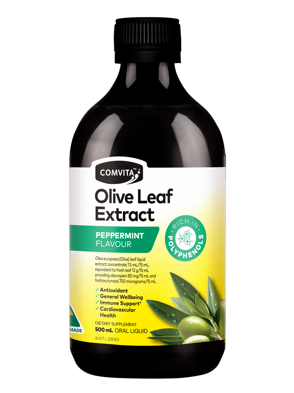 Olive Leaf Extract - Peppermint Flavour, 500ml
