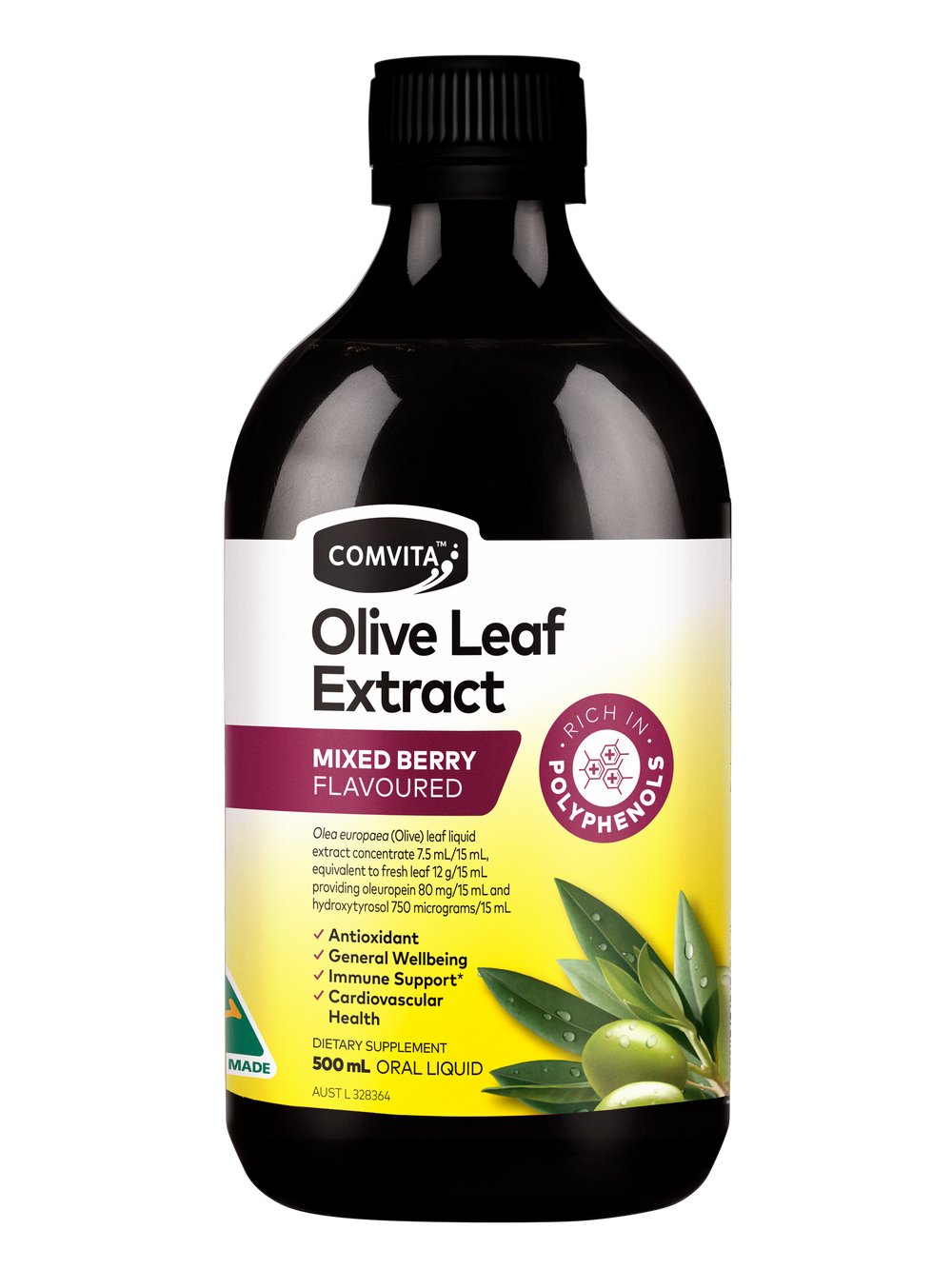 Olive Leaf Extract - Mixed Berry Flavour, 500ml