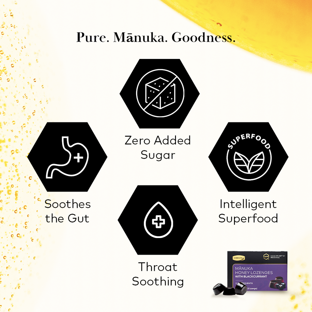 
                  
                    UMFâ„¢ 10+ Manuka Honey Lozenges - Blackcurrant
                  
                