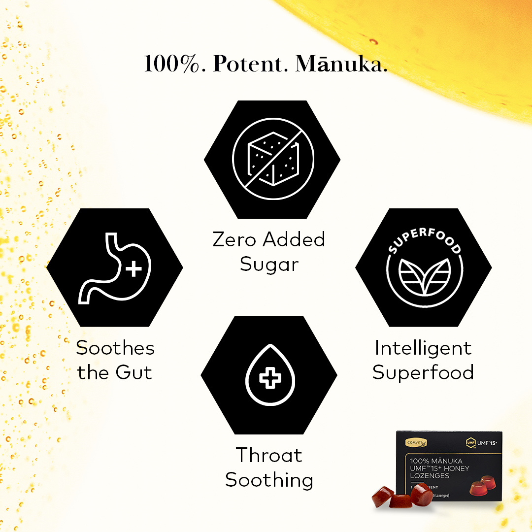 
                  
                    UMFâ„¢ 15+ 100% Pure Manuka Honey Lozenges
                  
                