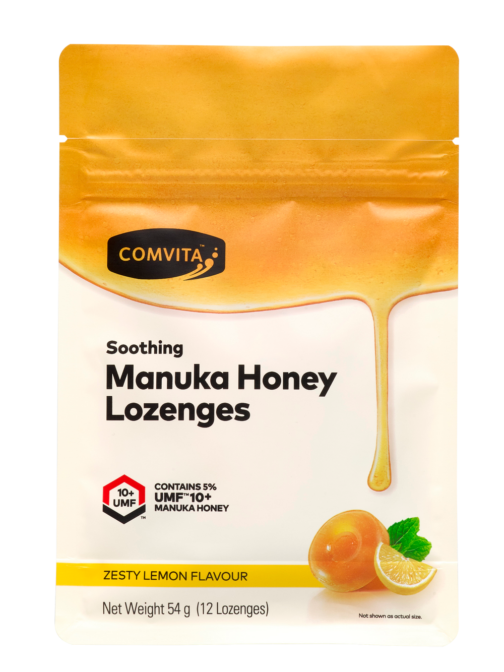 Comvita Manuka Honey Lozenges - Lemon & Honey, 12 Lozenges